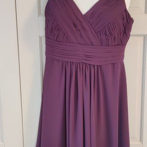 BILL LEVKOFF purple chiffon gown
